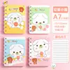 Cuaderno de espiral abatible A7, mini y lindo, cuaderno portátil de bolsillo para estudiantes, diseño de caricatura, cuaderno de alta calidad, al por mayor