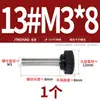 Tornillos de Cabeza Redonda de Acero Inoxidable 304 Chapados en Oro, Retorcidos a Mano, con Mango de Goma Redondo de Textura Recta M3M4M5M6M8M10