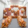 Floristería de Simulación de Boda Naranja Material de Flores Naranja Naranja Tema Arreglo de Lugar de Boda Hotel Arreglo de Flores de Plástico