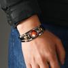 Nueva Moda Europea y Americana Joyería Personalidad Luminoso Equipo de Fútbol Aficionados Pulsera de Cuero Regalo Conmemorativo Pulsera de Cuerda para la Mano