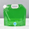 Bolsa de agua plegable portátil para viajes al aire libre con válvula y elevador, bolsa de almacenamiento de agua de plástico portátil, gruesa y de gran capacidad, venta al por mayor