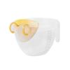 Taza medidora amarilla impresa con escala, recipiente de taza grande de capacidad para hornear huevos líquidos de grado alimenticio para cocina con escala creativa