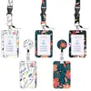 Lanyard térmico de transferencia de calor con hebilla de fácil extracción, diseño floral transfronterizo, para teléfono móvil, tarjetero, regalo para maestro, enfermera