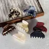 Pinza de garra de acetato estilo coreano Alan, tamaño mediano clásico, para peinados semi-recogidos, accesorio para el cabello tipo pinza de tiburón elegante y exquisito para la parte trasera de la cabeza