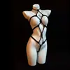Conjunto de Corda Sexy Bondage Sm Provocação Tentação Lingerie Erótica Conjunto Qqny Uniforme de Renda Tentação para Mulheres