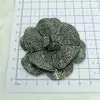 Estilo Francês Dupla Camada Strass Camélia Rosa Acessórios de Joia DIY Adorno de Cabeça Chapéu Broche Acessórios Femininos