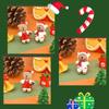 Oso navideño pintado caricatura accesorios de resina diy decoración navideña pegamento crema pegatinas para refrigerador materiales decorativos hechos a mano