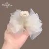 Gasa de Nube Suave~Pinza para el Cabello con Lazo de Gasa de Red para Mujer, Estilo Dulce y de Alta Gama, Pinza Grande para el Cabello, Impresionante Accesorio para el Cabello