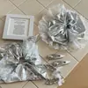 Plata Cuero Cuenco Corea del Sur Nuevo Amor BB Pasador Dulce Fresco Anillo para el Cabello Encaje Lazo Pinza Lateral