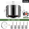 Olla Multifuncional para Cocinar Fideos de Acero Inoxidable, Olla para Dumplings de Negocio de Fideos, Olla para Sopa de Carnes Estofadas, Olla Caliente Picante, Estufa para Cocinar Oden