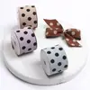 Cinta de sarga de puntos de onda pequeña, material para pinza de accesorios para el cabello DIY, lazo, flores para hornear, embalaje, cinta floral decorativa