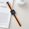 Para Apple Watch 678910 Geração Fivela Magnética Pulseira de Silicone Listrada de Duas Cores Pulseira Apple Watch