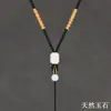 Cordão de Pingente Trançado Artesanal de Jade Natural Fivela de Segurança Cordão de Colar com Pingente de Jade Cordão para Acessórios Pingente com Cordão