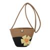 Xiaorui Dourado Bolso Tecido Novo Cor Contrastante Comutador Verão Bolsa de Praia Fashion 2023 Estiloso Costura Ombro Transversal Bolsa