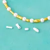Cuentas de Arroz Hielo Picado Cuentas de Tubo de Bambú Cuentas de Plata S925 Cuentas Espaciadoras Pulsera Collar de Cuentas Hecho a Mano DIY Cuentas de Oliva