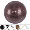 Lufing Disco de Mano Tambor de Mano Handpan Disco de Mano 440 Hertz 432 Hertz Forjado a Mano Tambor Etéreo Tambor de Lengüeta de Acero