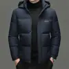 Chamarra con Capucha de Algodón para Hombre Yingao Invierno Nuevo Estilo Engrosada Cálida Casual Juvenil Transfronteriza de Longitud Media Abrigo Ropa para Hombre