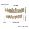 TEMU Venta Caliente Hip Hop Dientes Grillz Completo Diamante Circonio Diez Dientes Moderno Adorno de Cobre Halloween Personalidad Adorno Dental Venta al Por Mayor