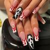 WM-57 Funny Face Nail Art Patch Halloween Cross-border Wear Nail Art Patch 24 Terminado Nail Art Patch Atacado