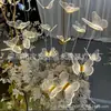 Nuevos Accesorios de Boda Camino Guía Hierro Mariposa Pájaro Arreglo de Sitio Luces Luminosas Decoración de Mesa Hotel