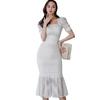Conjunto de Moda Elegante Transfronterizo Novedades Verano 2026: Elegante Conjunto de Dos Piezas: Top de Encaje Ajustado y Falda de Cola de Pez Bodycon