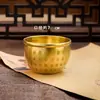 Pote de arroz de latão, pote "Cem Bênçãos" totalmente em cobre, pote genuíno de latão atraente à riqueza, tigela do tesouro, pote de cobre, peça decorativa criativa para mesa de sala de estar