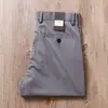 Pantalones de hombre ultra delgados antiarrugas de verano, sedosos, sin planchado, nailon elástico, transpirables, corte de negocios, rectos, casuales