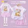 Conjunto de Verano para Niñas Kapibala Estilo Delgado 2026 Nueva Ropa de Secado Rápido para Niños Pantalones Cortos de Verano Ropa Deportiva para Niñas