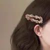 Pinza para el pelo linda de flor rosa para niñas, nuevo modelo 2026, pinza lateral de alta gama para flequillo, accesorio para el cabello
