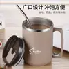 Taza de Acero Inoxidable de Doble Capa 304 con Tapa y Popote, Taza Portátil para Exteriores a Prueba de Fugas y Fácil de Limpiar de Gran Capacidad
