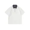 Camisa tipo polo para hombre Xintang con cremallera, manga corta, marca retro japonesa de moda, camiseta de manga tres cuartos, tratamiento antiarrugas