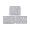 Molde para pendientes colgantes de gota de cristal diy hojas amor luna cruz pendiente molde de silicona