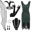 Europeo y Americano S-4XL Transfronterizo Vestido de Noche Vintage Gatsby de los Años 20 Fiesta Rendimiento Vestido de Lentejuelas con Flecos
