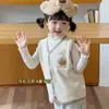 Roupa Infantil Jaqueta Outono e Inverno Novo Estilo Colete Quente para Bebê Classe a Meninos e Meninas Colete Pulôver