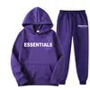 Conjunto popular de sudadera con capucha estilo americano con estampado de letras, casual y versátil, marca de moda, sudadera y pantalones de chándal de corte holgado, unisex