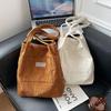 Bolso Nuevo de Pana 2023 Estilo Coreano Moda Dulce Bolso de Mujer Gran Capacidad Bolso Cubo de Tela Venta al por Mayor desde Fabricante