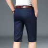 Pantalones Cortos Casuales de Seda de Hielo Delgada de Verano para Hombre, Corte Holgado, Pantalones de Cinco Puntos de Longitud Media Elásticos de Ultra Delgado de Alta Gama