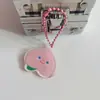 Etiqueta Fofa Estilo Ins Coreano com Corrente de Contas Desenho Animado Acrílico Pingente para Diário Chaveiro Coração de Menina