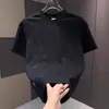 Estilo Nacional Bordado Artesanía Pesada Moderna Manga Corta Verano Nuevo Hombre Color Sólido Alta Gama Camiseta Cuello Redondo Jersey Manga Media