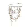 Broche de Copo de Nieve con Perlas y Diamantes Completos de Color Contrastante Navideño Transfronterizo Europeo y Americano Joyería Sencilla para Ropa de Trabajo Ins de Uso Múltiple con Forma de Corazón