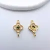 Zirconia Microincrustada Color Cobre Conservación del Color Nudo Chino Colgante Doble Joyería Colgante de Collar DIY Pasador Borla Enlace Accesorios