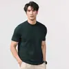 Ropa de Hombre Xintang 2026 Verano Estilo Old Money Color Sólido Cuello Redondo Camiseta de Punto Versátil Simple Manga Corta