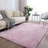 Tapete de cabeceira de pelúcia popular da Internet, tapete de mesa de centro com tie-dye para sala de estar, tapete fofo para quarto de menina