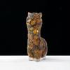 Adornos de alpaca con pegamento de grava de cristal natural transfronterizos, artesanías de resina de alpaca de cristal, adornos decorativos para el hogar