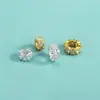Prata Esterlina S925 Contas Espaçadoras Estilo Coreano Incrustadas com Rodas de Zircônia Contas Soltas Pulseira Estilo Ins Acessórios de Pulseira com Contas