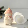 Jiahui Mei Vela Aromática con Forma de Muñeco de Nieve Hecha a Mano Molde de Silicona Adorno de Velas de Muñeco de Nieve Navideño DIY