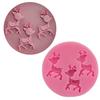 Precio de fábrica 4 moldes pequeños de ciervo sika para pastel DIY herramientas de silicona para hornear azúcar molde de chocolate H1782 huevo
