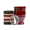 Taza Integrada de Raspado para Moxibustión de Cerámica Multifuncional para el Hogar Caja de Arena Púrpura Herramienta Portátil de Moxibustión Instrumento de Fumigación Herramienta de Moxibustión