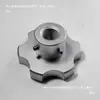 Perilla en Forma de Estrella Hexagonal Manivela de Flor de Ciruelo de Aleación de Zinc Mango con Agujero de Luz Rosca de Tornillo de Fijación con Agujero Lateral Mango M8M10M12