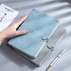 Conjunto de notebook com fivela redonda A5, caixa de presente, logotipo personalizável, fivela magnética simples, diário para reuniões de escritório